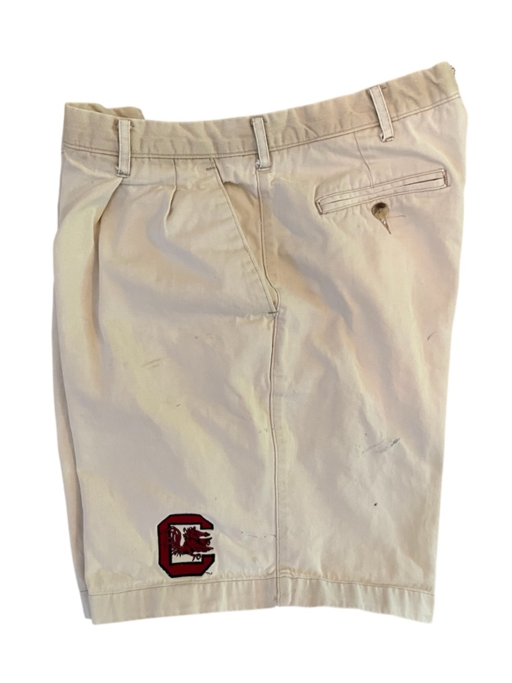 Vintage Men's Khaki Shorts with SC Gamecocks Patch, 36
